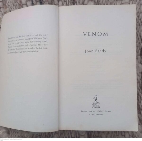 Venom — Joan Brady secondhand book