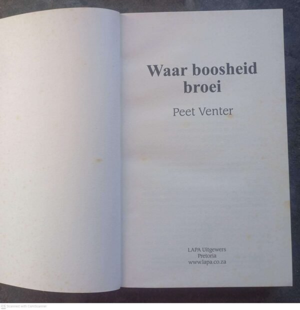 Waar Boosheid Broei – Peet Venter secondhand book