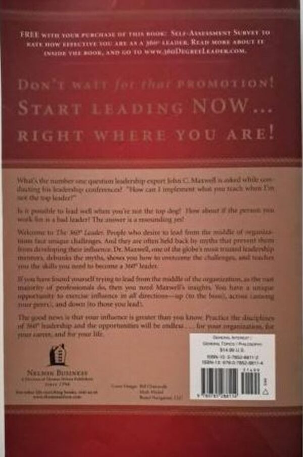 back-cover-360-leader-john-maxwell The 360° Leader – John C. Maxwell secondhand book
