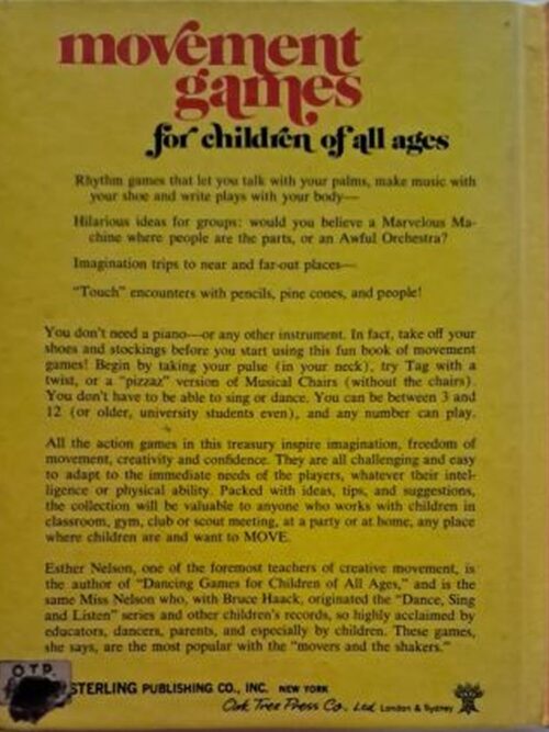Movement Games For Children Of All Ages – Esther L. Nelson secondhand book