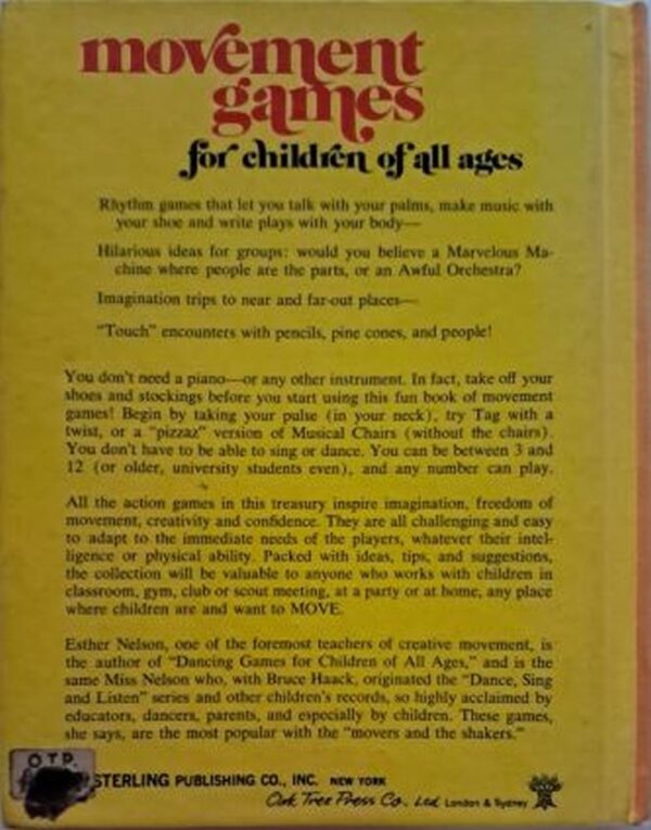 Movement Games For Children Of All Ages – Esther L. Nelson secondhand book