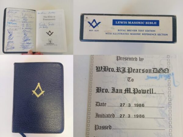 cropped-Collage.jpg Lewis Masonic Holy Bible (Ref. AL01) 1986 secondhand book