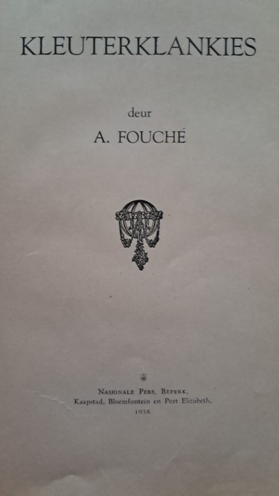 Kleuterklankies – A. Fouché secondhand book