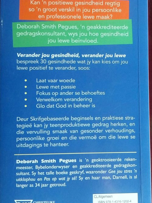 Verander Jou Gesindheid, Verander Jou Lewe – Deborah Smith Pegues secondhand book