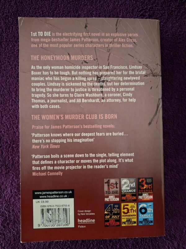1st To Die – James Patterson secondhand book