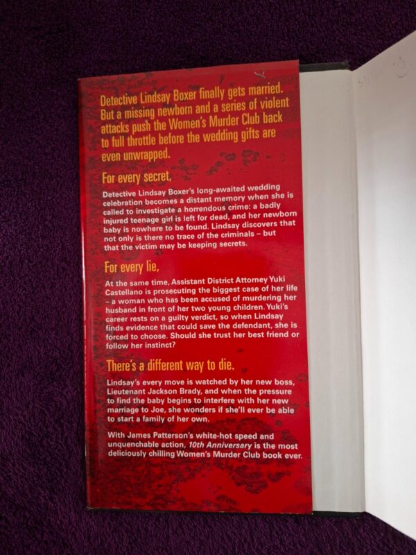 10th Anniversary – James Patterson, Maxine Paetro secondhand book