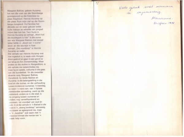 ‘n Baksel In Die More: Boerestories Uit Die Stormberge — Hennie Aucamp, ‎Margaret Bakkes secondhand book