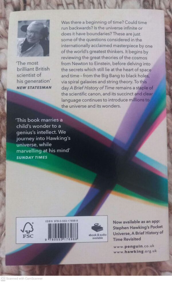 A Brief History Of Time: From Big Bang To Black Holes — Stephen Hawking secondhand book