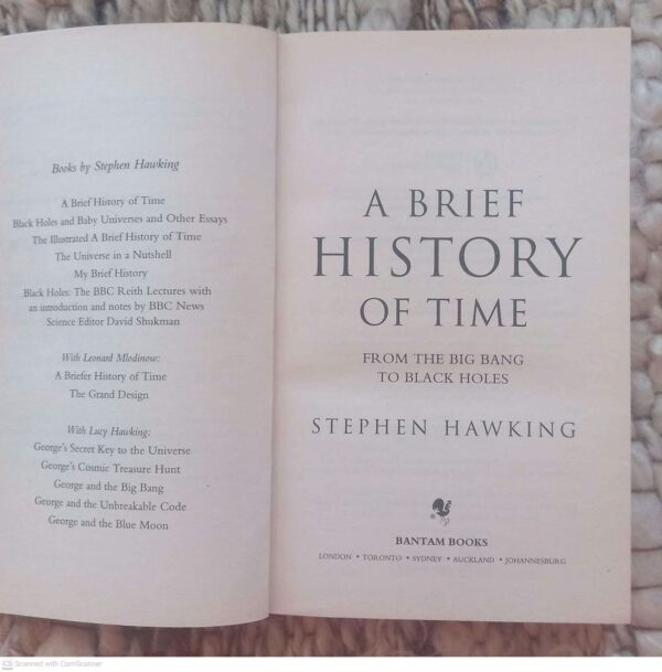 A Brief History Of Time: From Big Bang To Black Holes — Stephen Hawking secondhand book