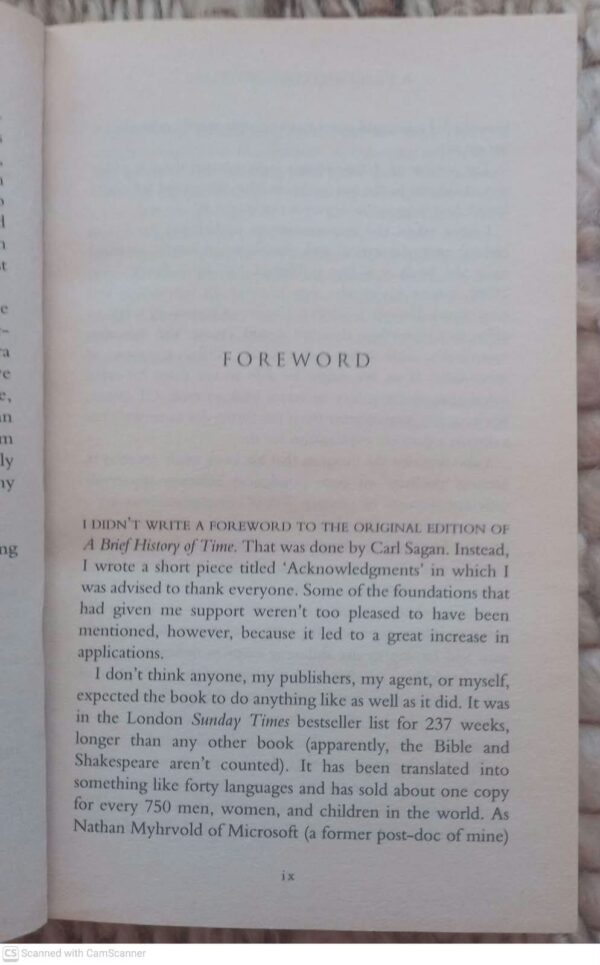 A Brief History Of Time: From Big Bang To Black Holes — Stephen Hawking secondhand book