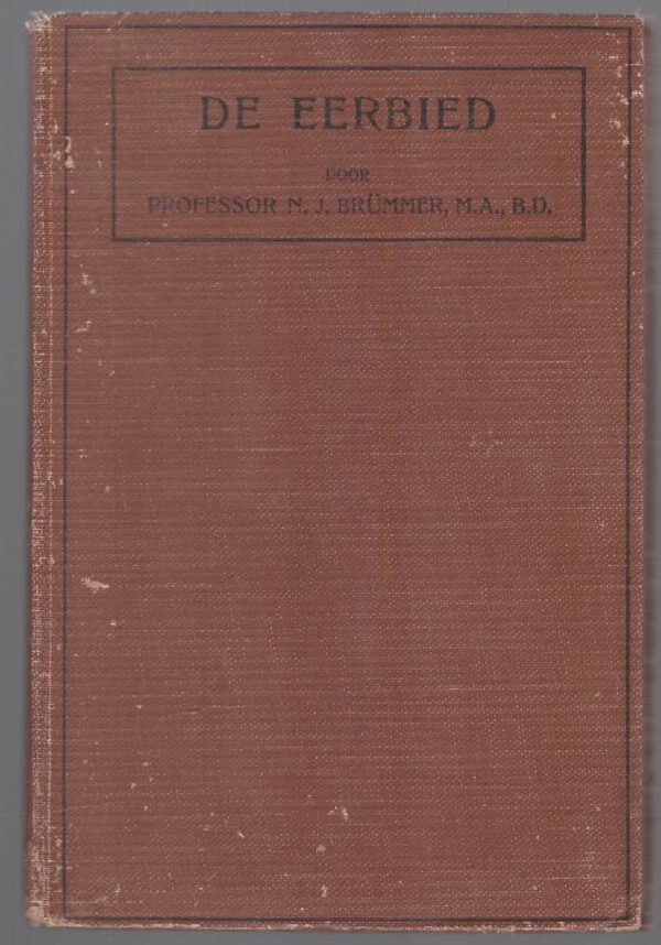 De Eerbied — N. J. Brümmer secondhand book