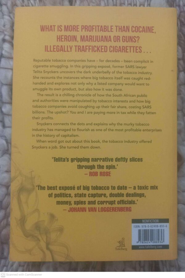 Dirty Tobacco: Spies, Lies And Mega-Profits – Telita Snyckers secondhand book