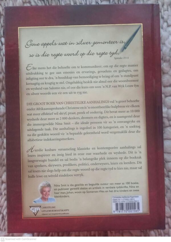 Die Groot Boek Van Christelike Aanhalings — Nina Smit secondhand book