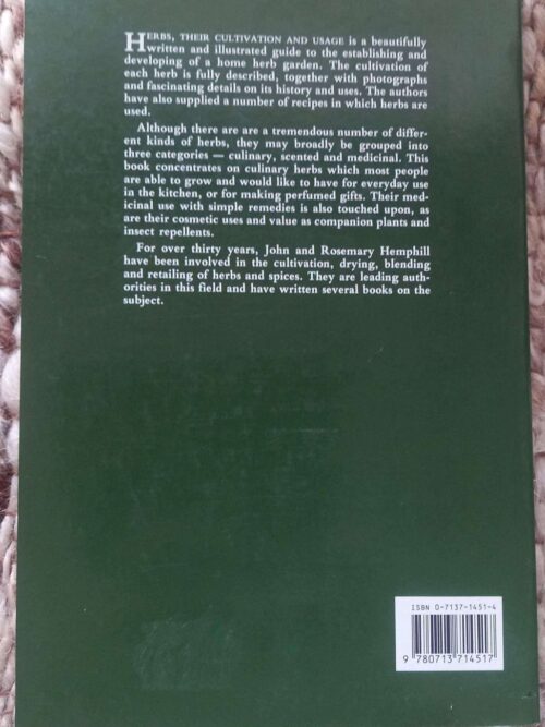 Herbs: Their Cultivation And Usage — John Hemphill, Rosemary Hemphill secondhand book