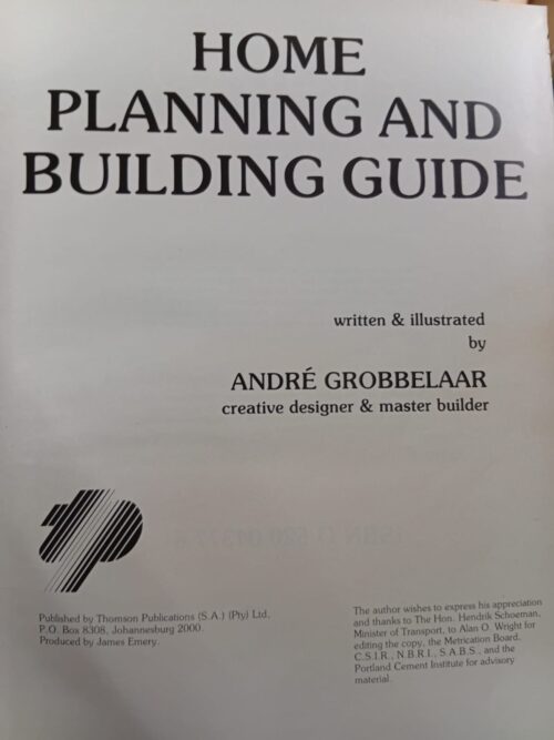 Home Planning And Building Guide – André Grobbelaar secondhand book
