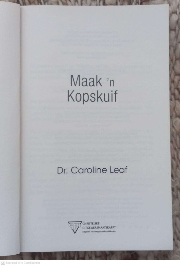 Kopskuif3 Maak ‘n Kopskuif — Caroline Leaf secondhand book