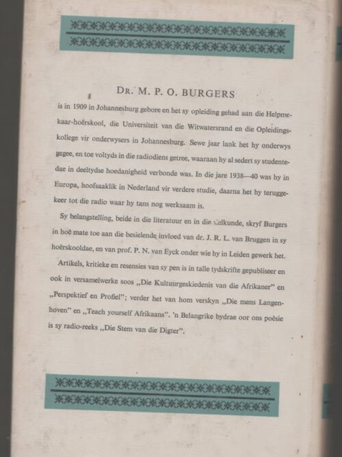 C. L. Leipoldt: ‘n Studie In Stof-keuse, -Verwerking En -Ontwikkeling — M.P.O. Burgers secondhand book