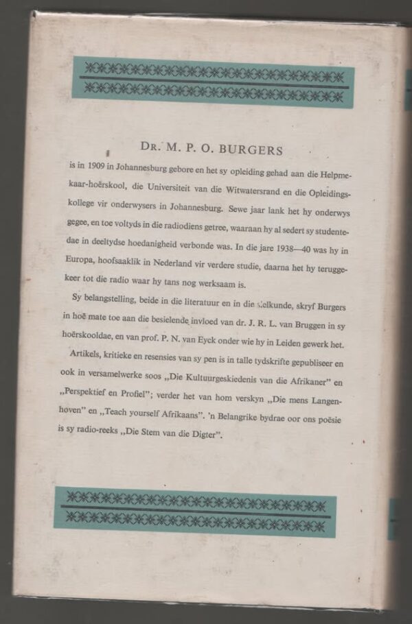 C. L. Leipoldt: ‘n Studie In Stof-keuse, -Verwerking En -Ontwikkeling — M.P.O. Burgers secondhand book