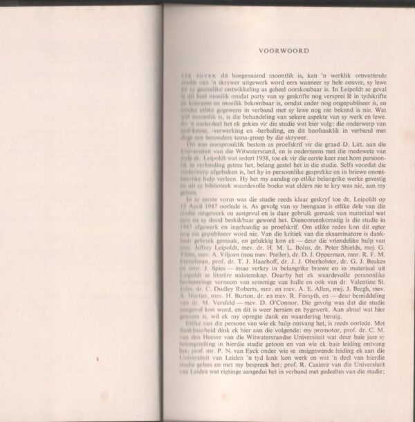 C. L. Leipoldt: ‘n Studie In Stof-keuse, -Verwerking En -Ontwikkeling — M.P.O. Burgers secondhand book