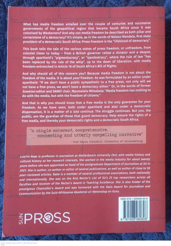 A Luta Continua: A History Of Media Freedom In South Africa — Lizette Rabe **SIGNED** secondhand book