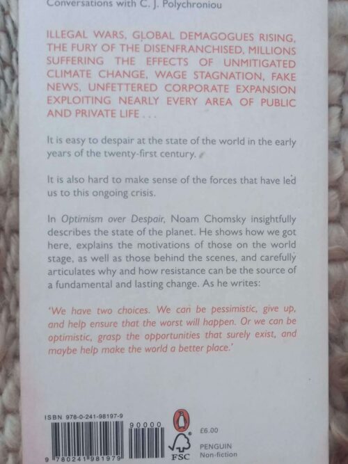 Optimism Over Despair — Noam Chomsky secondhand book