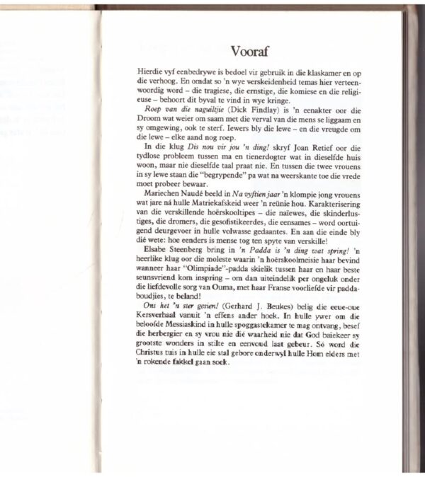 Roep Van Die Naguiltjie En Ander Eenbedrywe – Gerhard J Beukes secondhand book