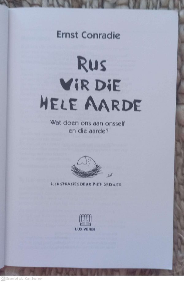 Rus Vir Die Hele Aarde — Ernst Conradie secondhand book
