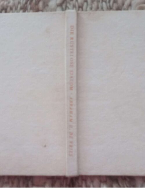 Die Rustelose Sjalom — Abraham H. De Vries secondhand book