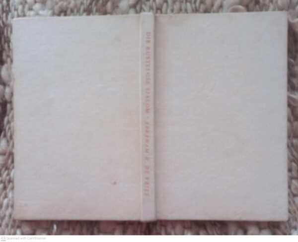 Die Rustelose Sjalom — Abraham H. De Vries secondhand book