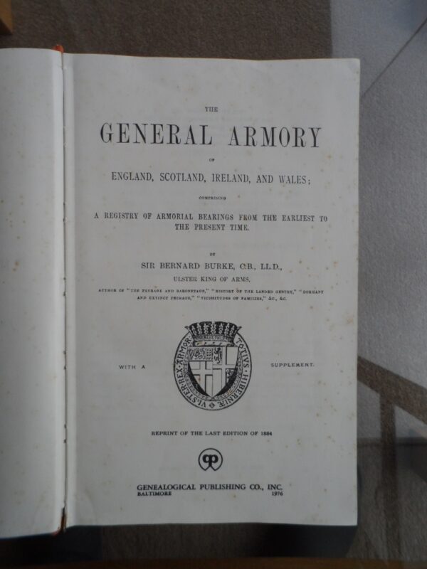 Burke’s General Armory – Bernard Burke secondhand book