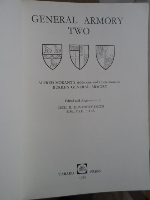 General Armory Two – Morant, Humphrey-Smith secondhand book