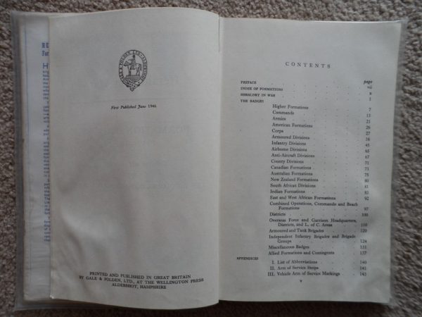 Heraldry in War: Formation Badges, 1939–1945 – Howard N. Cole secondhand book