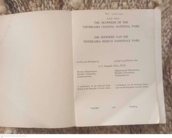 Die Seewiere Van Die Tsitsikama-Seekus Nasionale Park — S.C. Seagrief secondhand book