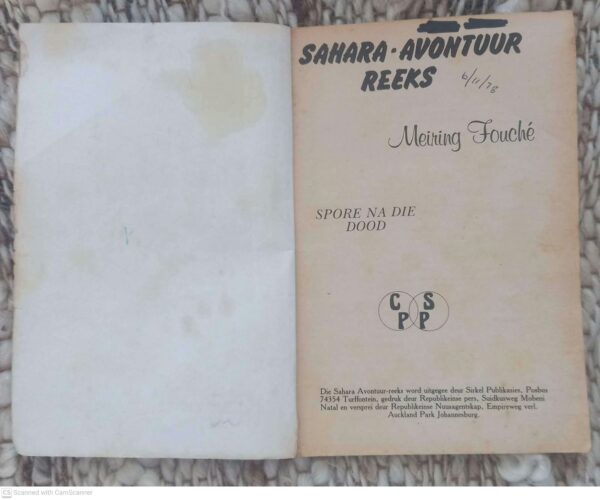 Spore Na Die Dood — Meiring Fouché secondhand book