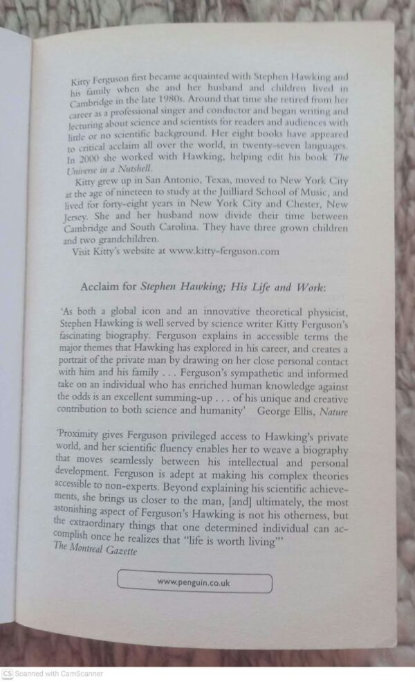 Stephen Hawking3 Stephen Hawking: His Life And Work — Kitty Ferguson secondhand book