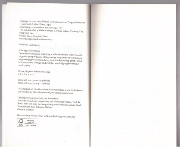 Swart swaan4 Swart Swaan — Wilken Calitz secondhand book