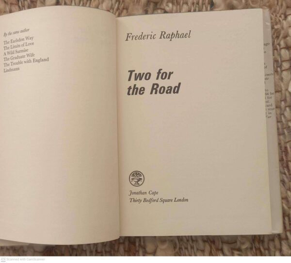Two For The Road — Frederic Raphael secondhand book