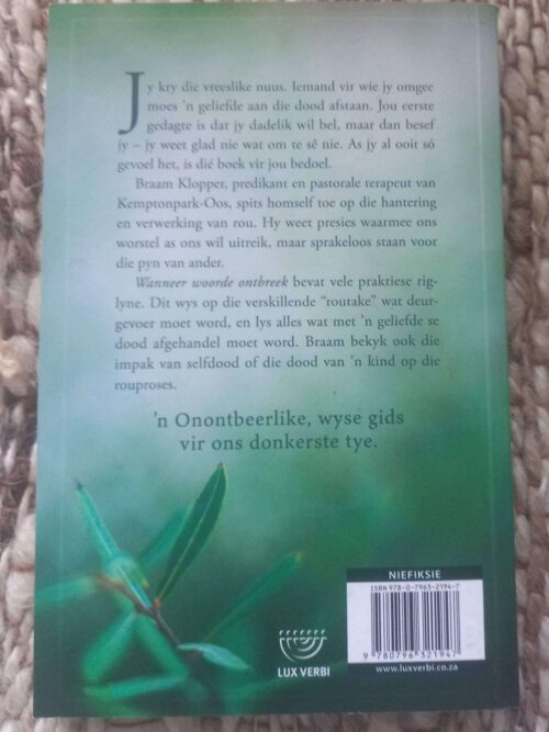Wanneer Woorde Ontbreek — Braam Klopper secondhand book