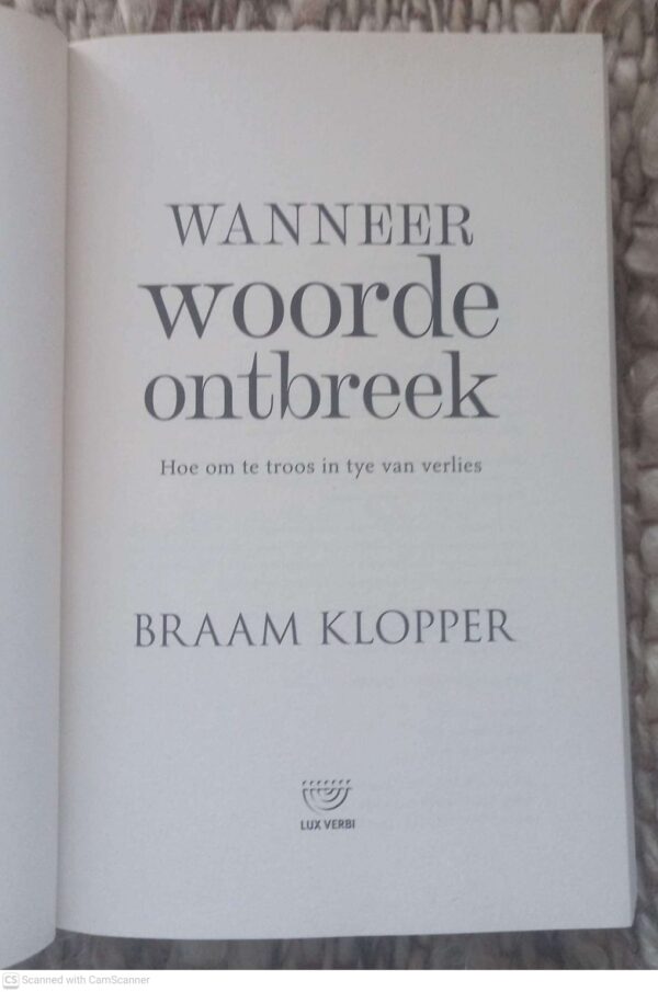 Wanneer Woorde Ontbreek — Braam Klopper secondhand book