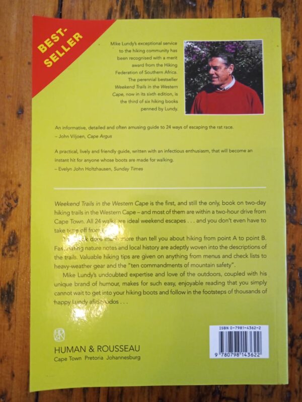 Weekend Trails In The Western Cape – Mike Lundy secondhand book