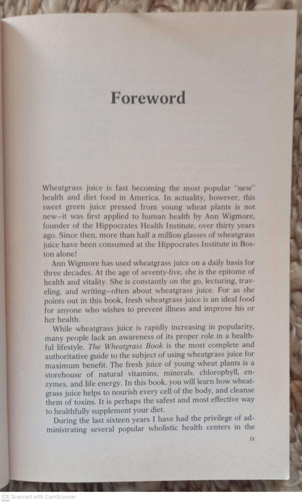The Wheatgrass Book — Ann Wigmore secondhand book