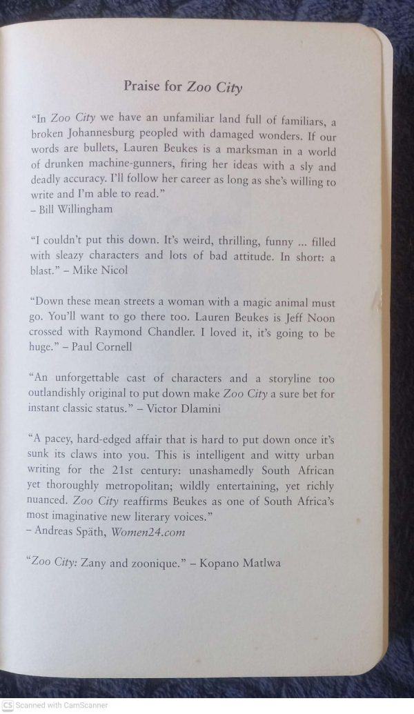 Zoo City — Lauren Beukes secondhand book