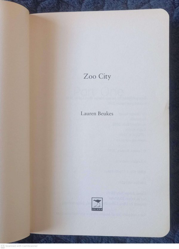 Zoo City — Lauren Beukes secondhand book