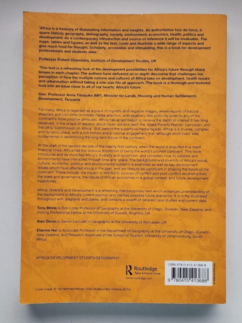 Africa: Diversity And Development – Tony Binns Et Al secondhand book