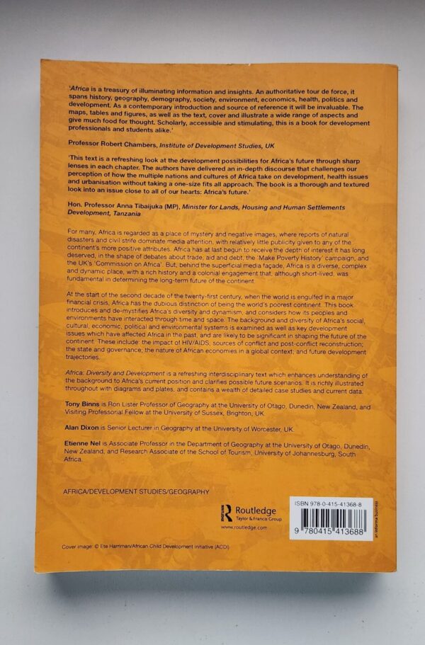 Africa: Diversity And Development – Tony Binns Et Al secondhand book