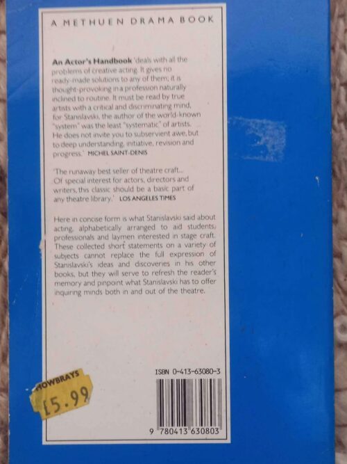 An Actor’s Handbook — Constantin Stanislavski secondhand book