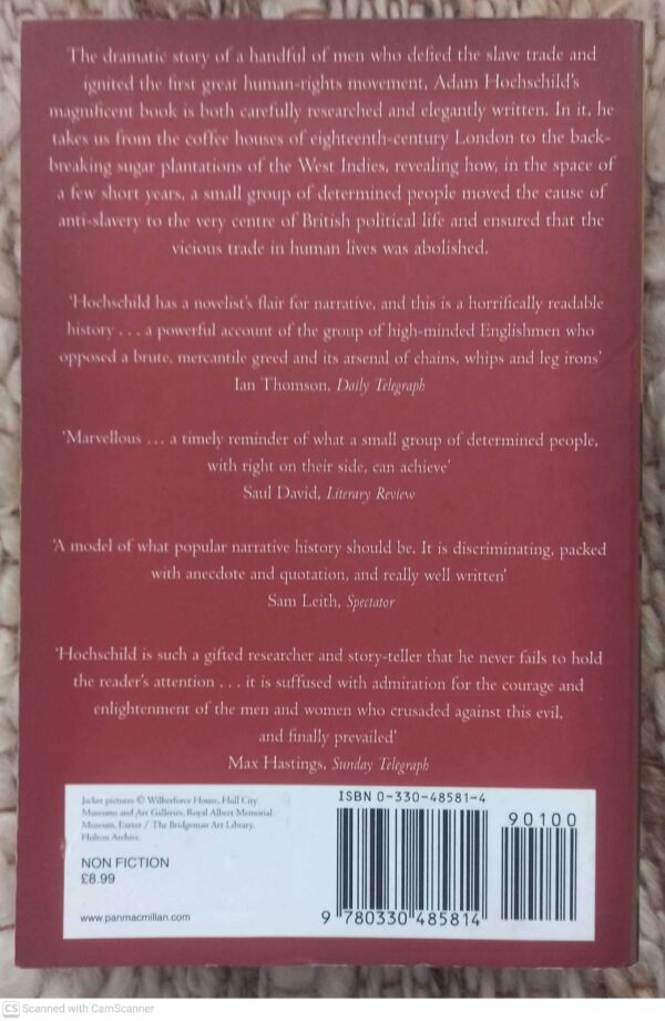 Bury The Chains: The British Struggle To Abolish Slavery — Adam Hochschild secondhand book