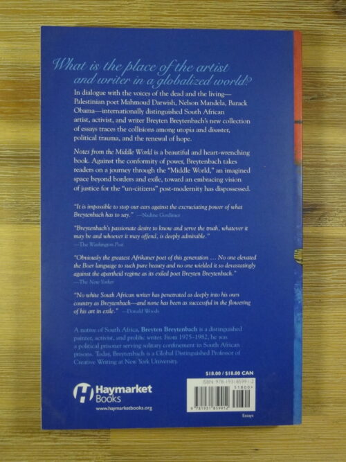 Notes From The Middle World – Breyten Breytenbach secondhand book