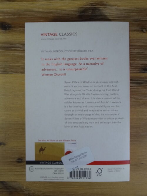Seven Pillars Of Wisdom – T.E. Lawrence secondhand book