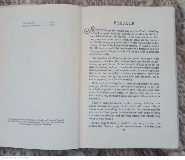 Mary Thomas’s Dictionary Of Embroidery Stitches secondhand book